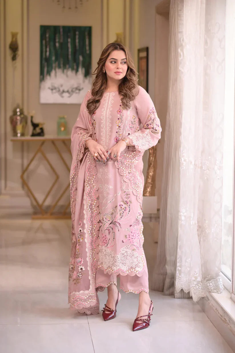 MP1172 - Summer 3PC Lawn Chikenkari Embroidered Shirt