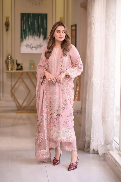 MP1172 - Summer 3PC Lawn Chikenkari Embroidered Shirt
