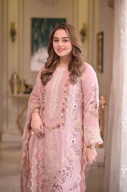 MP1172 - Summer 3PC Lawn Chikenkari Embroidered Shirt