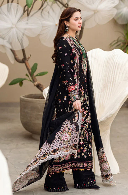 MP1033 - Qalamkar - 3PC Lawn Embroidered Suit - SA0101
