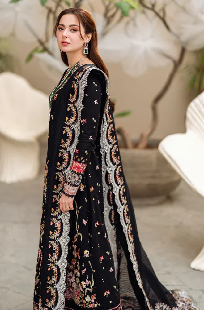 MP1033 - Qalamkar - 3PC Lawn Embroidered Suit - SA0101