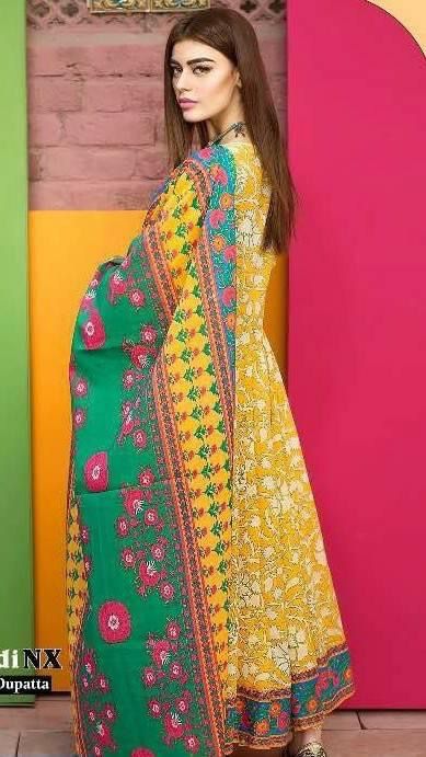 MP1156 - Khaadi - Summer 3PC Lawn Digital Print Dress