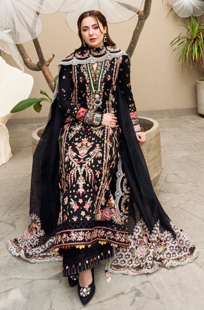 MP1033 - Qalamkar - 3PC Lawn Embroidered Suit - SA0101