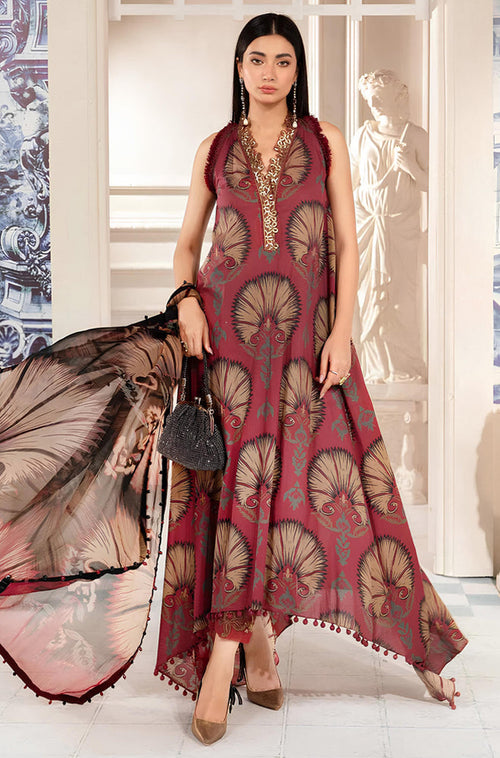 MP790-3 Piece Unstitched Digital Printed Airjet Lawn Suit