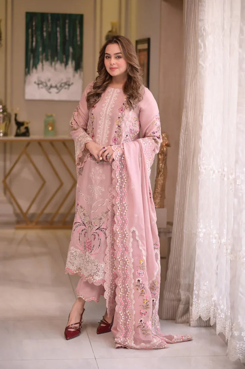 MP1172 - Summer 3PC Lawn Chikenkari Embroidered Shirt