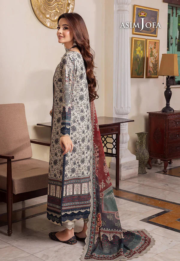 MP1143 - Asim Jofa - Summer 3PC Lawn Digital Print Dress