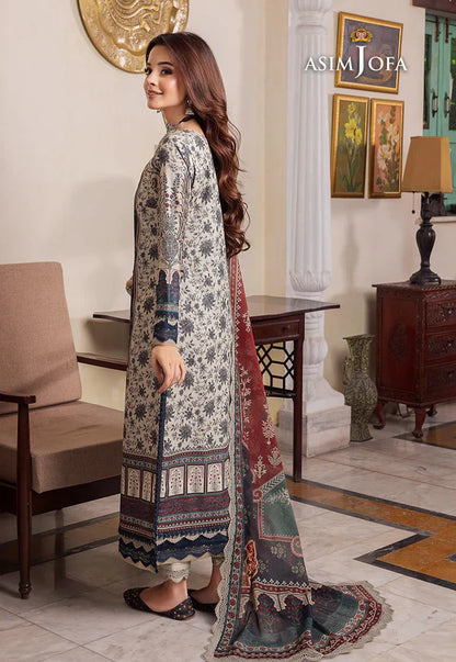 MP1143 - Asim Jofa - Summer 3PC Lawn Digital Print Dress