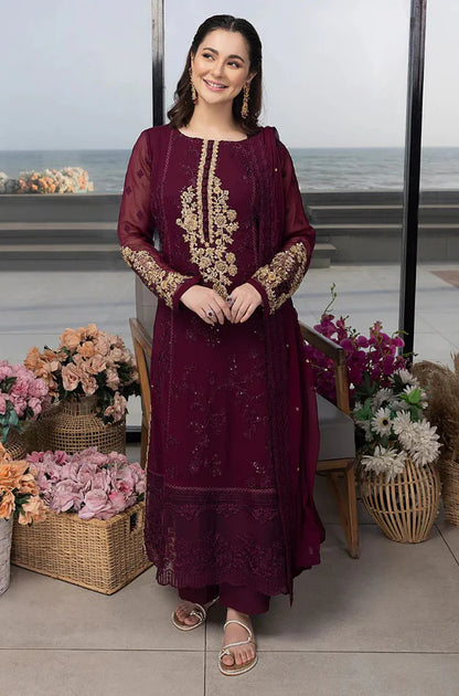 MP1114 - AZURE - Summer 3PC Lawn Embroidered Suit