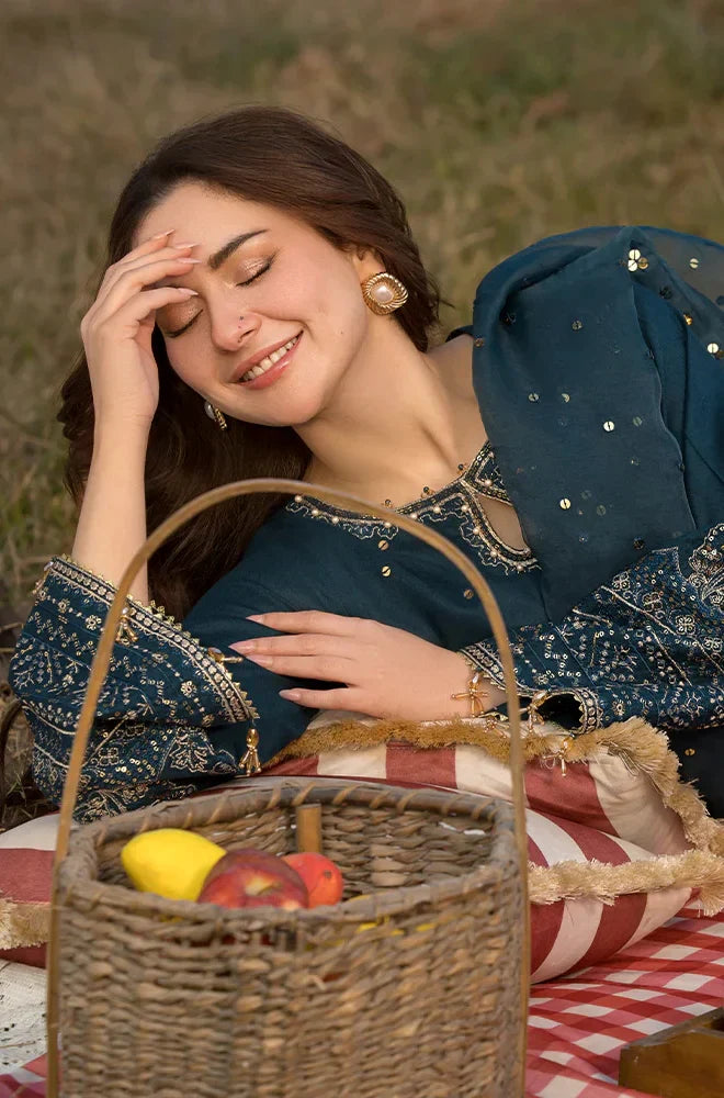 MP1119 - Allys - Summer 3PC Lawn Embroidered with Sequence work Suit