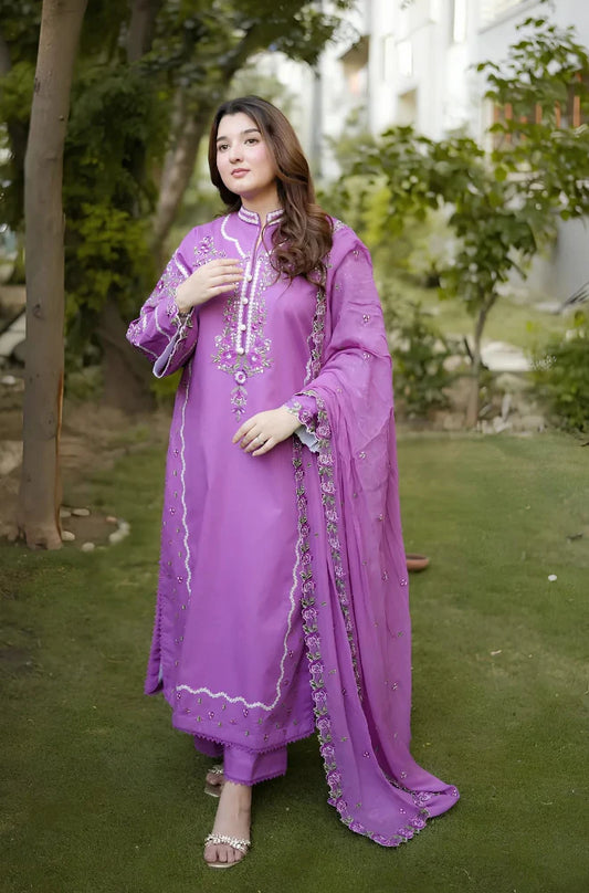 MP1244 - Aneelas - Summer 3PC Lawn Embroidered Suit