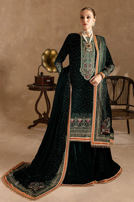 MP2019 - Ansub jahangir Embroidered Velvet 3piece suit - Rs.16,500.00 Rs.9,499.00