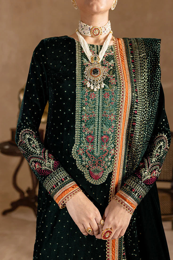 MP2019 - Ansub jahangir Embroidered Velvet 3piece suit - Rs.16,500.00 Rs.9,499.00