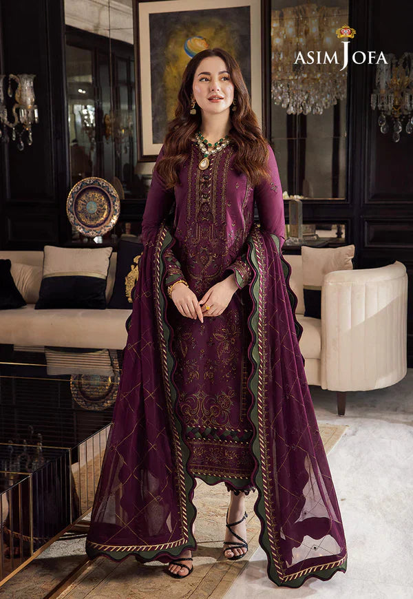 MP1104 - Asim Jofa - Summer 3PC Lawn Embroidered Suit