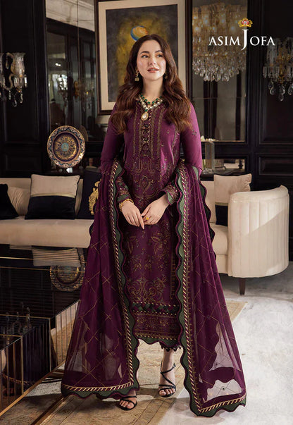 MP1104 - Asim Jofa - Summer 3PC Lawn Embroidered Suit
