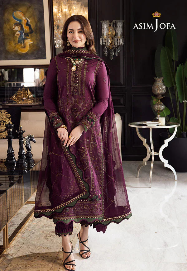 MP1104 - Asim Jofa - Summer 3PC Lawn Embroidered Suit