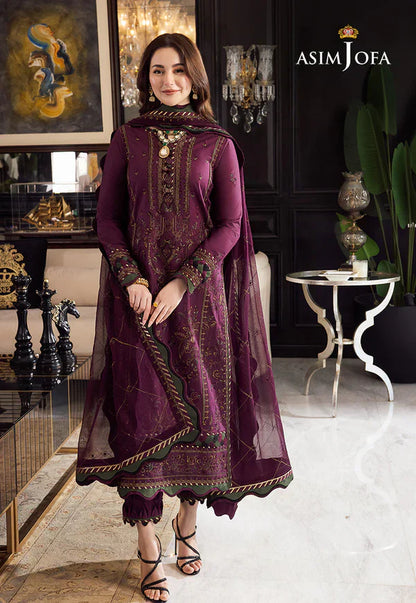 MP1104 - Asim Jofa - Summer 3PC Lawn Embroidered Suit
