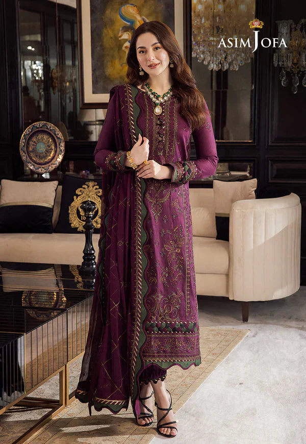 MP1104 - Asim Jofa - Summer 3PC Lawn Embroidered Suit