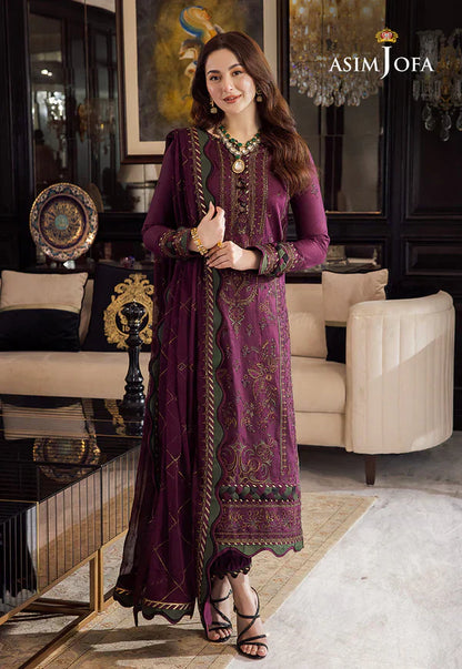 MP1104 - Asim Jofa - Summer 3PC Lawn Embroidered Suit