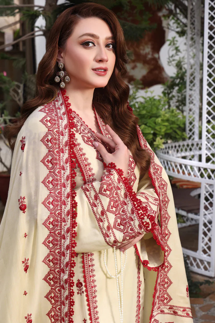 Mp3383-Asim Jofa - Winter 3PC Dhanak Embroidered Suit
