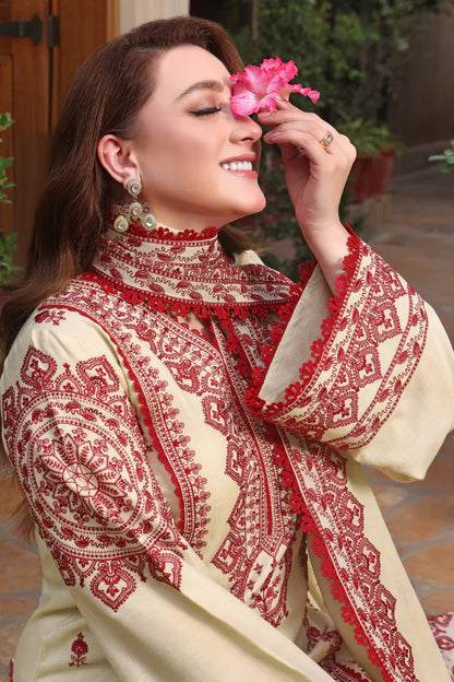 Mp3383-Asim Jofa - Winter 3PC Dhanak Embroidered Suit