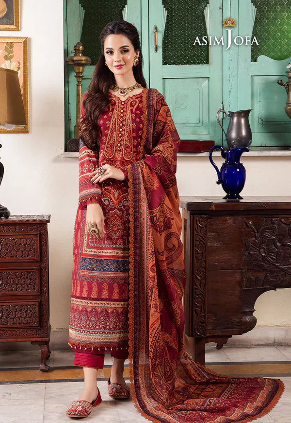 MP33407-Asim Jofa - Winter 3PC Karandi Digital Print Dress