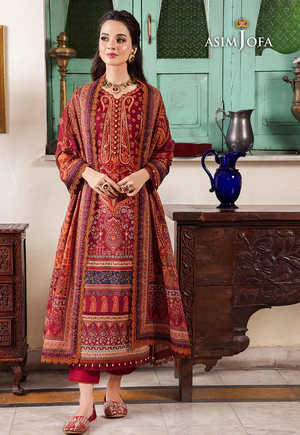 MP33407-Asim Jofa - Winter 3PC Karandi Digital Print Dress