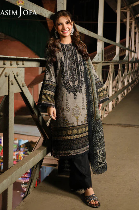 MP33410 - Asim Jofa - Winter 3PC Karandi Digital Print Dress