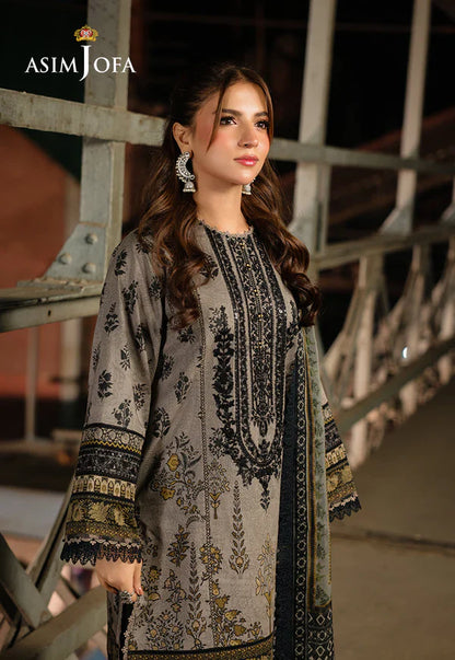 MP33410 - Asim Jofa - Winter 3PC Karandi Digital Print Dress