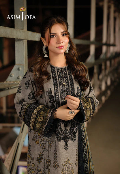MP33410 - Asim Jofa - Winter 3PC Karandi Digital Print Dress