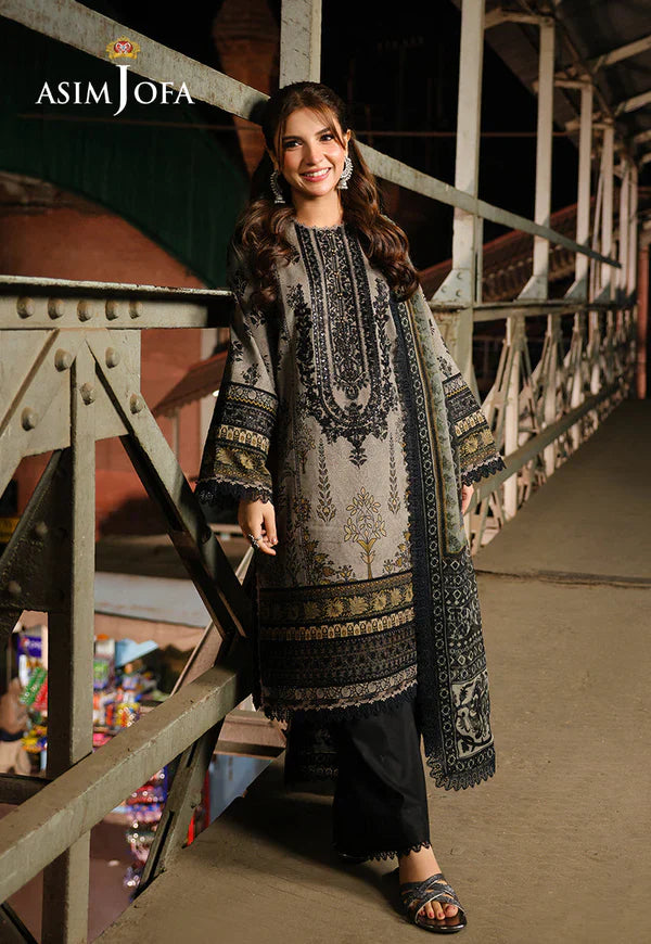 MP33410 - Asim Jofa - Winter 3PC Karandi Digital Print Dress