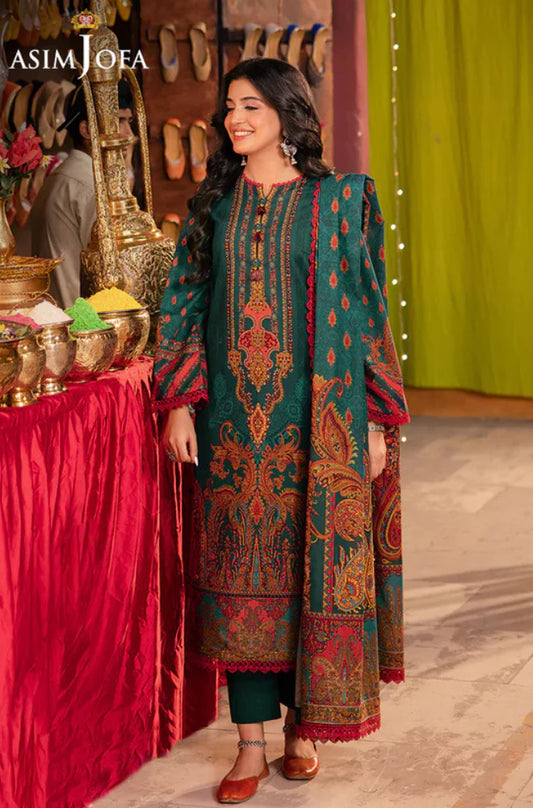 MP33402-Asim Jofa - Winter 3PC Karandi Digital Print Dress