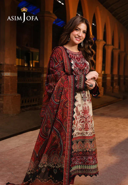 MP3397-Asim Jofa - Winter 3PC Karandi Digital Print Dress