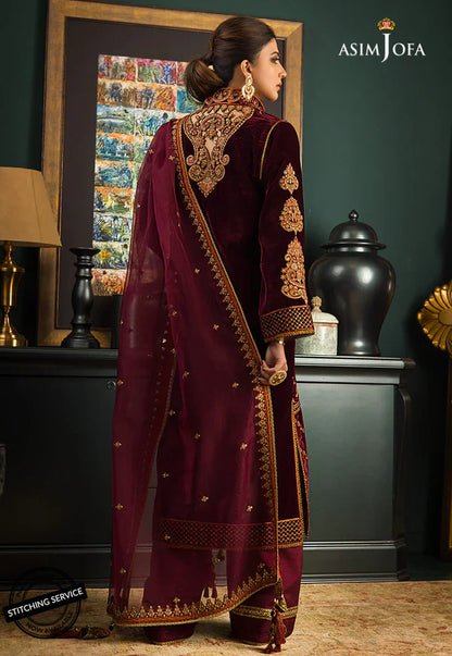 MP2012 - Asim jofa Embroidered Velvet 3piece suit - Rs.12,000.00 Rs.6,499.00