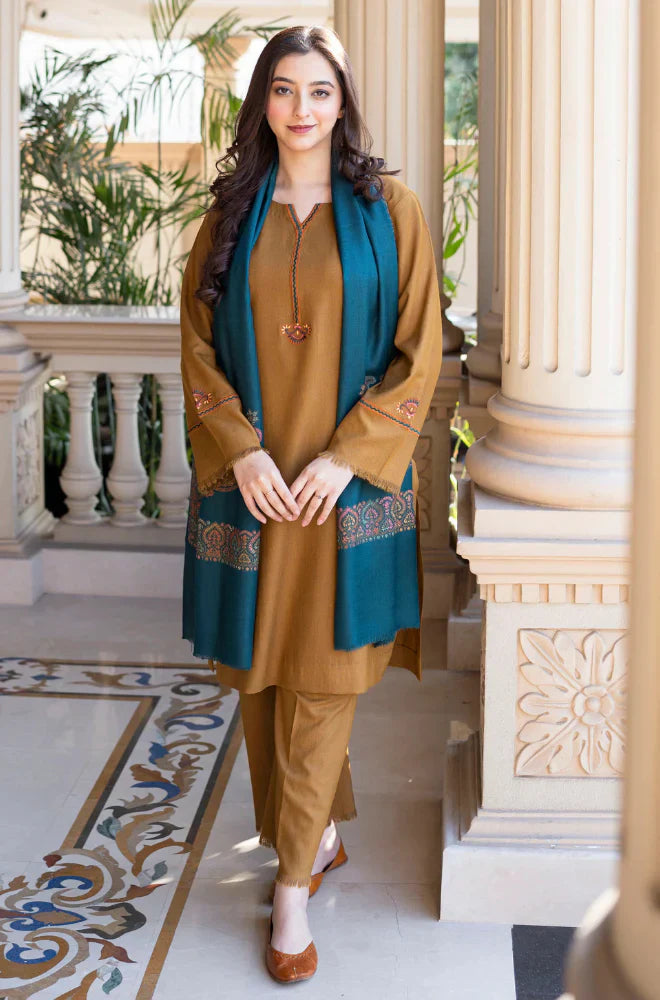 mp 3354 Asling - Winter 3PC Dhanak Embroidered Suit