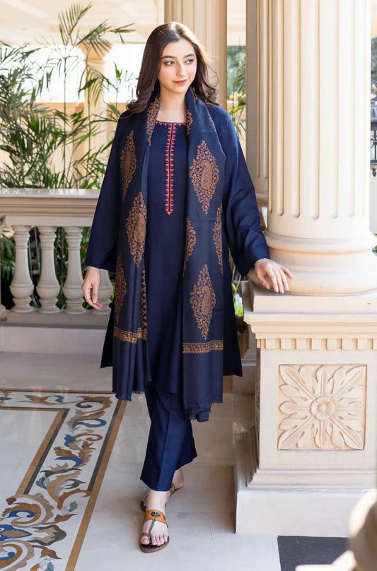 mp 3353 Asling - Winter 3PC Dhanak Embroidered Suit