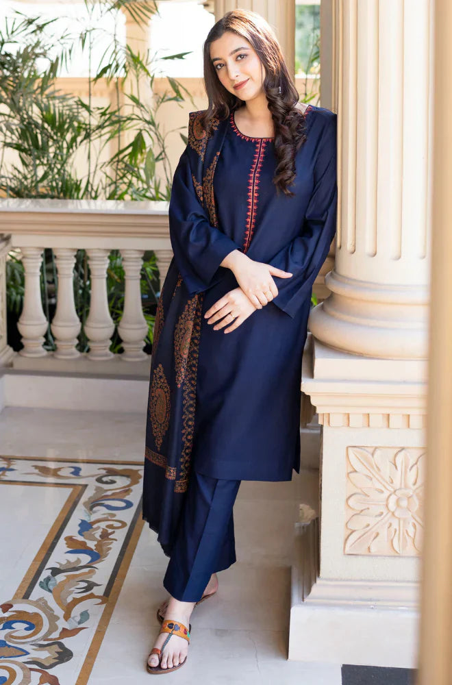 MP3353 Asling - Winter 3PC Dhanak Embroidered Suit