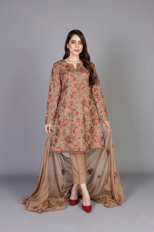 Mp1087 - Bareeze - 3PC Lawn Embroidered Suit