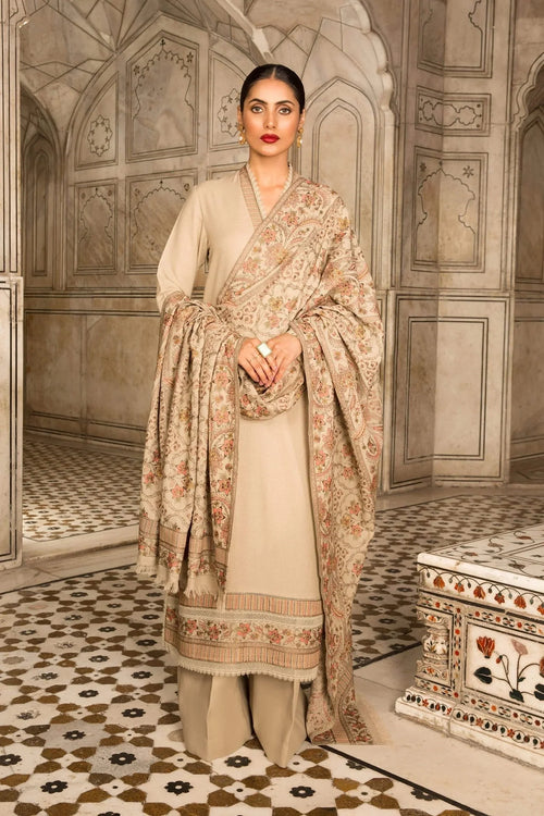 Mp3310 - Bareeze - Winter 3PC Dhanak Embroidered Suit