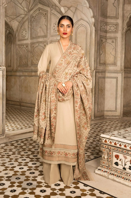 Mp3310 - Bareeze - Winter 3PC Dhanak Embroidered Suit
