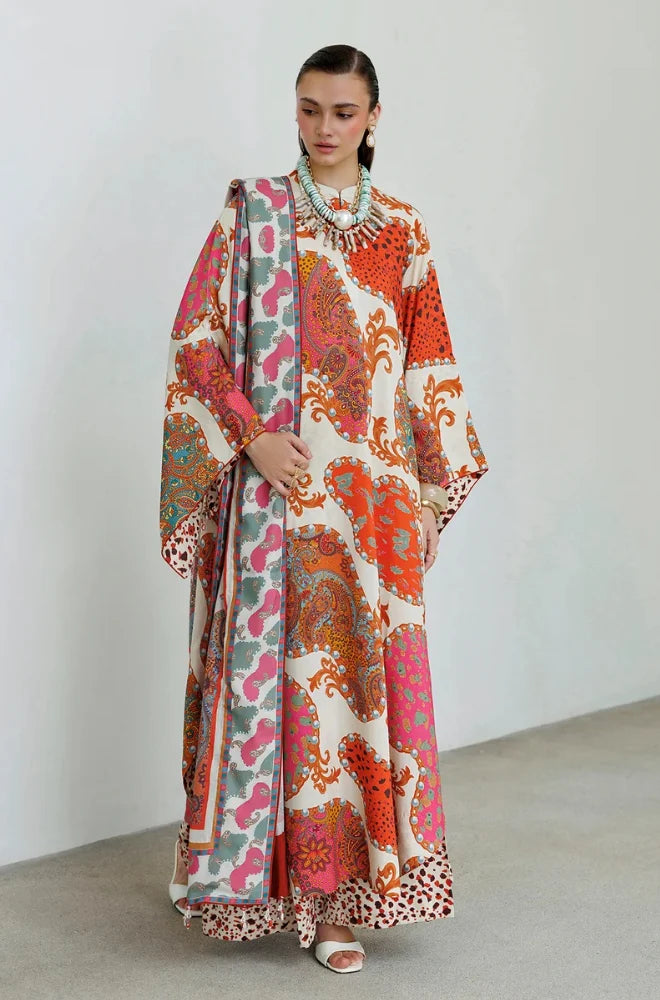 MP1322 - Baroque - Winter 3PC Karandi Digital Print Dress