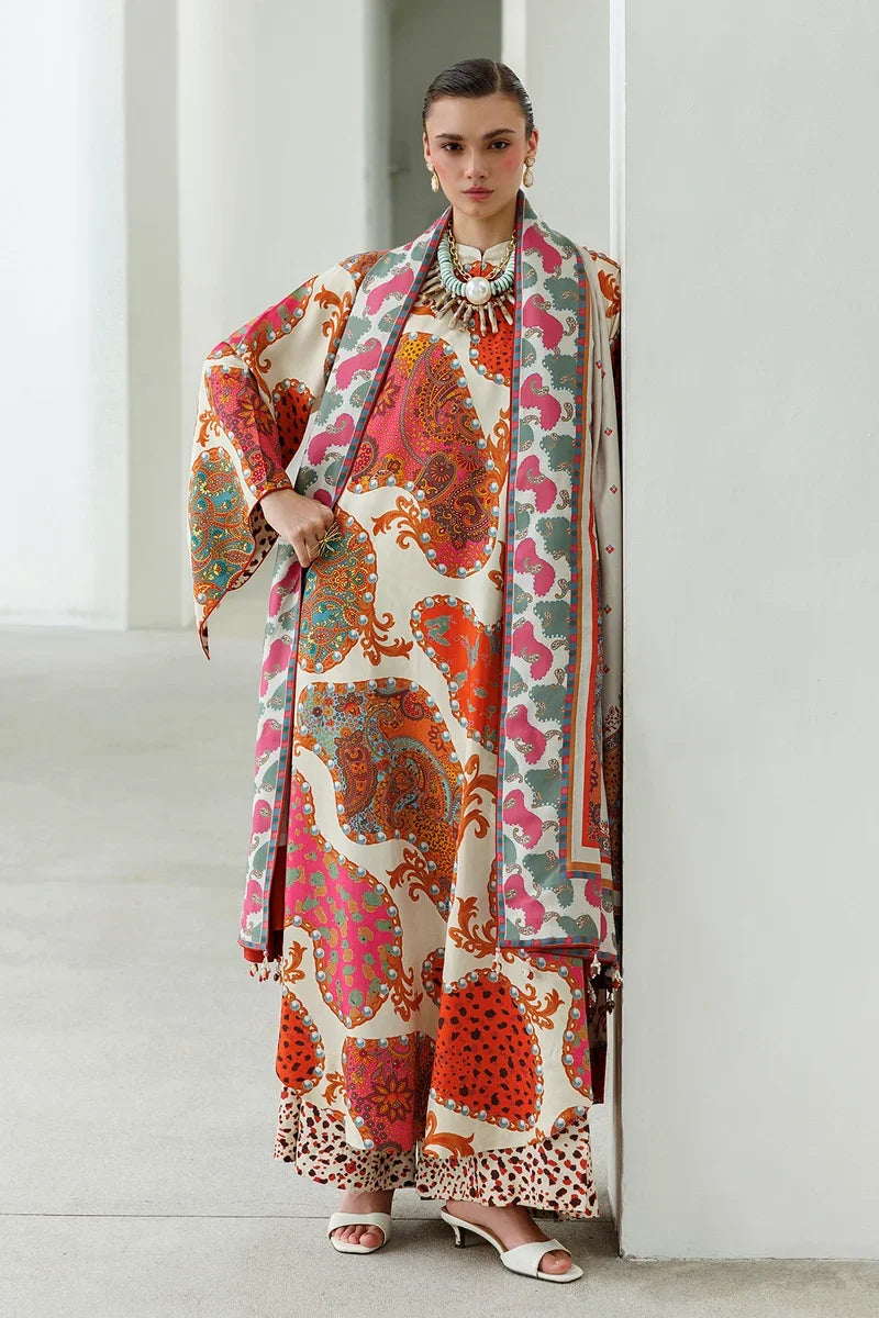 MP1322 - Baroque - Winter 3PC Karandi Digital Print Dress