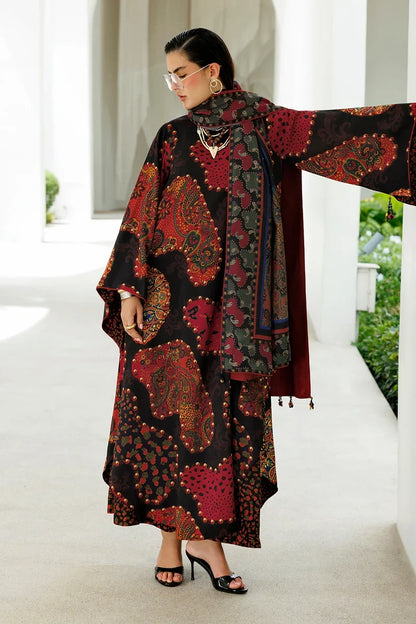 MP1324 - Baroque - Winter 3PC Karandi Digital Print Dress