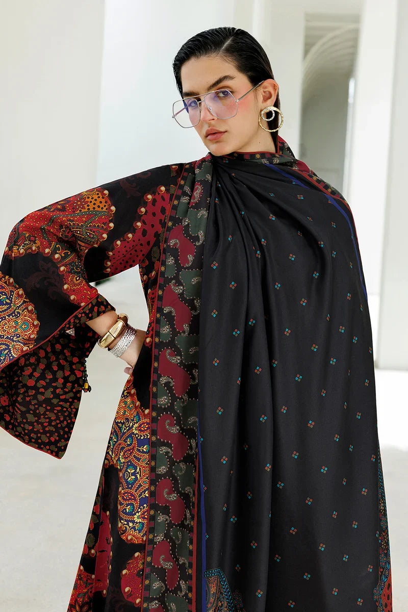 MP1324 - Baroque - Winter 3PC Karandi Digital Print Dress