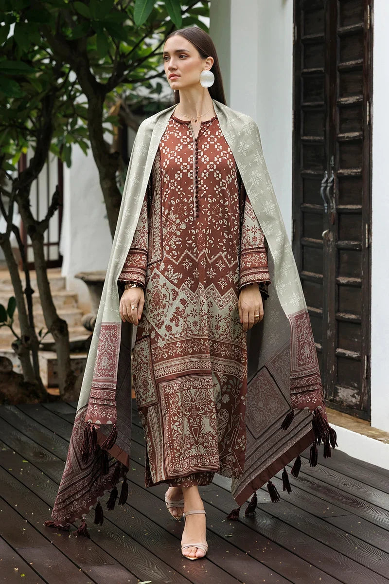 MP1325 - Baroque - Winter 3PC Karandi Digital Print Dress
