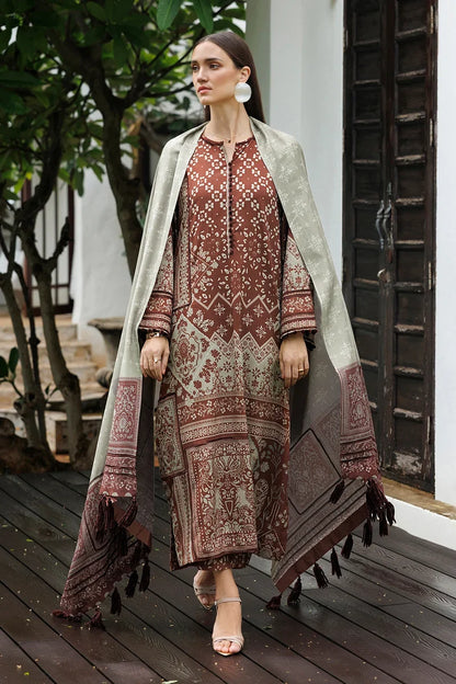 MP1325 - Baroque - Winter 3PC Karandi Digital Print Dress