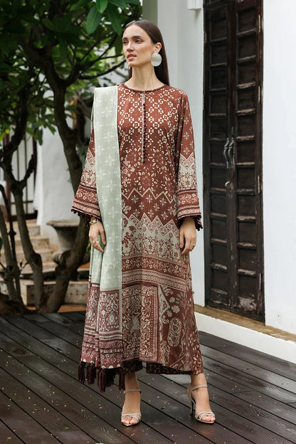 MP1325 - Baroque - Winter 3PC Karandi Digital Print Dress
