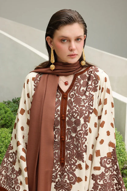 MP1327 - Baroque - Winter 3PC Karandi Digital Print Dress