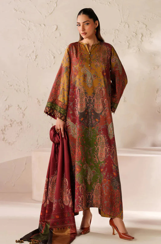 MP33405-Baroque - Winter 3PC Karandi Digital Print Dress