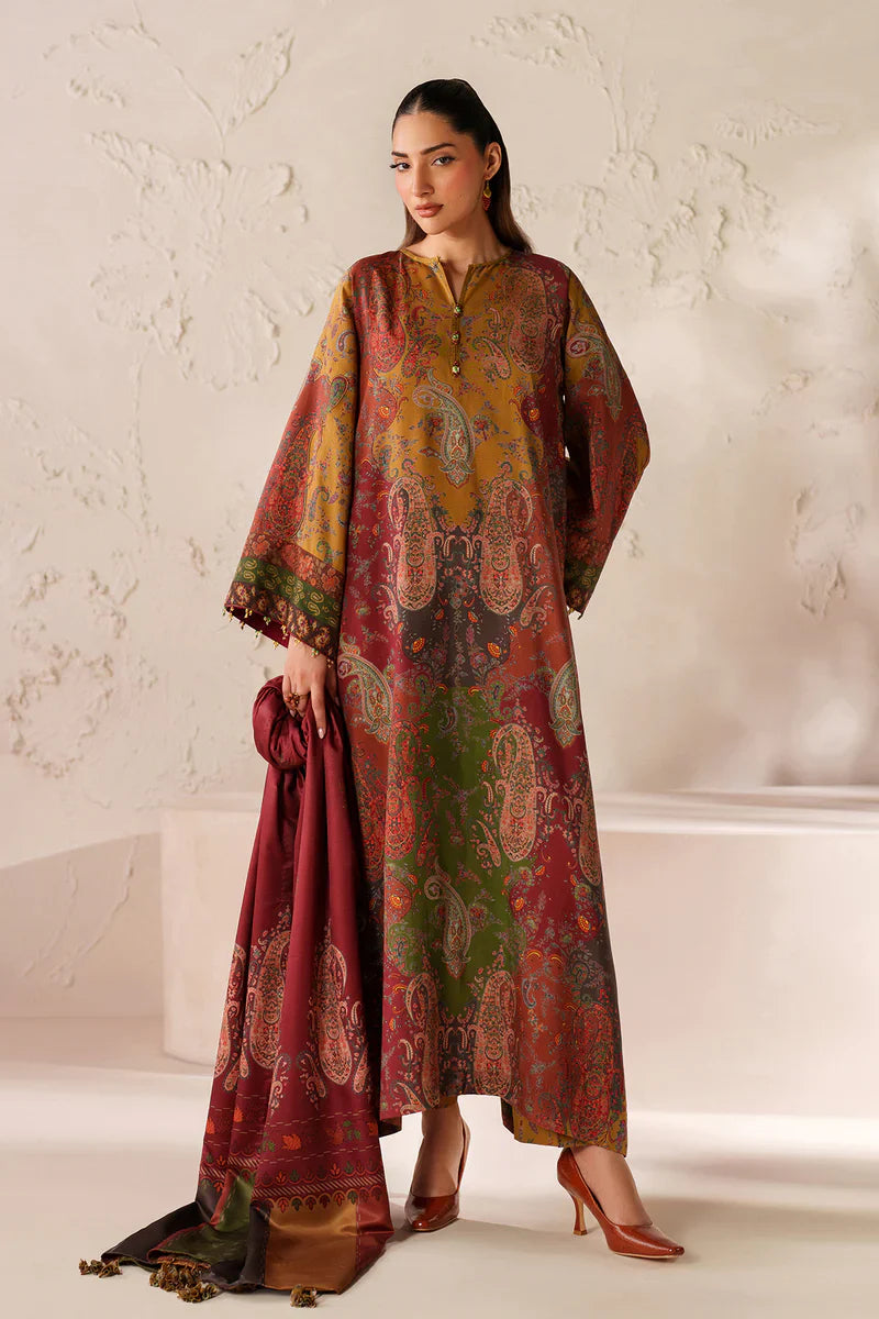 MP33405-Baroque - Winter 3PC Karandi Digital Print Dress