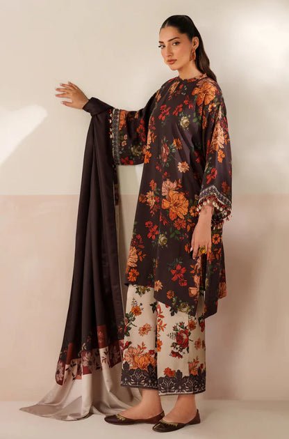 MP33404-Baroque - Winter 3PC Karandi Digital Print Dress